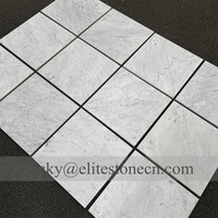 Carreaux de marbre blanc de Carrare en gros d'usine, 30x530x5mm, épaisseur 10mm, carreaux carrés en marbre blanc naturel pour sol et mur de salle de bain d'hôtel