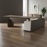 Bureau moderne en L de luxe pour ordinateur, table de direction, ensemble de mobilier de bureau pour PDG et cadres, personnalisation usine