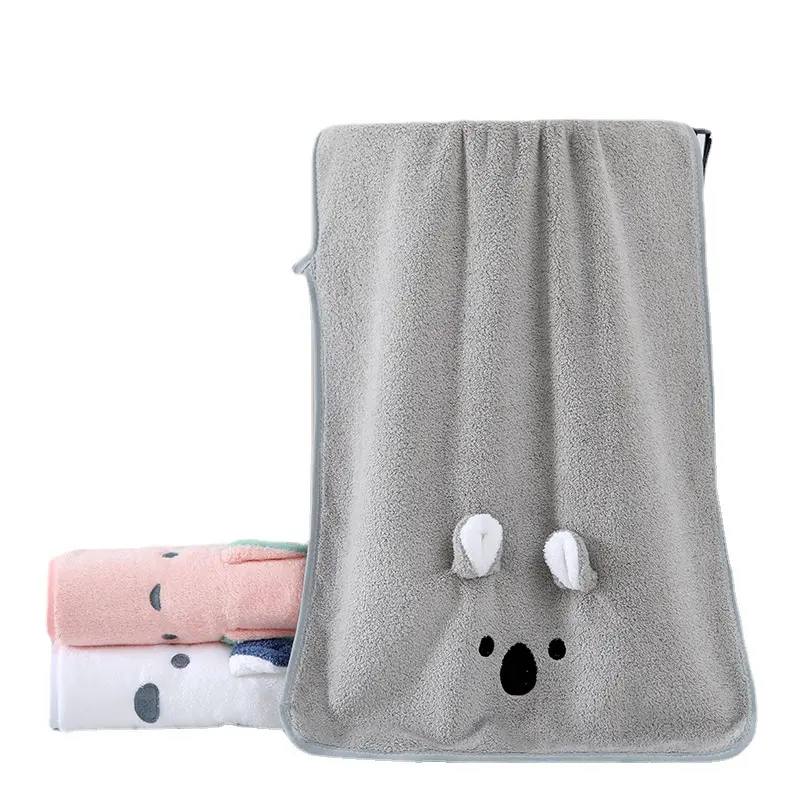 BILOV Microfiber Hair Towel Quick-Drying Hair Drying towel Absorbent Cute Cartoon Bath Towel