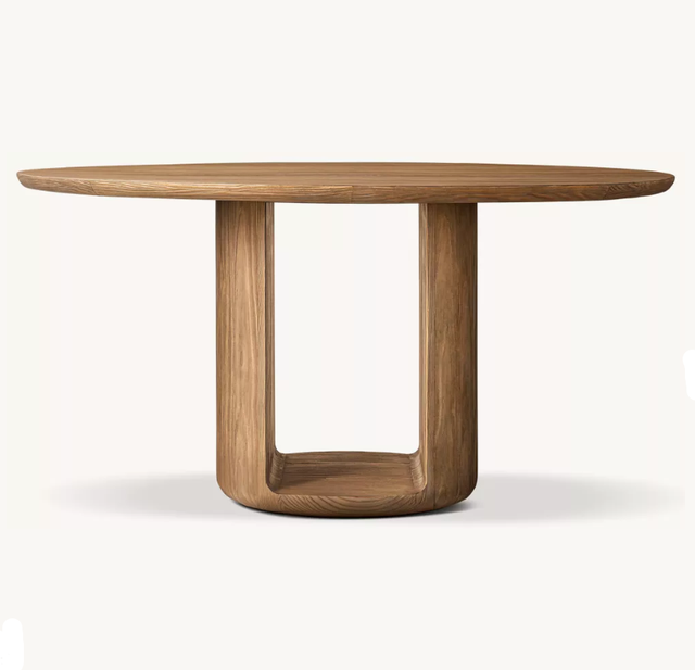 RH CIRO Open Round Dining Table American Restaurant Fir Solid Wood Home Furniture for Apartment and Villa Hotel Use