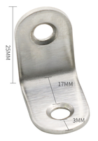 Vhxd — support d'angle en fer galvanisé personnalisé, support d'angle en L avec trous pour armoire de meuble