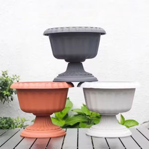 Vente directe usine – Pot de fleurs double couche en plastique style européen rétro imitation céramique pour bambou porte-bonheur et narcisse - Product Image 1