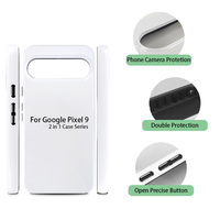 Coque de sublimation 3D vierge pour Google Pixel 10 9 9 Pro 8 8 Pro 7 7A – Impression DIY par transfert thermique – Coque arrière robuste pour téléphone portable