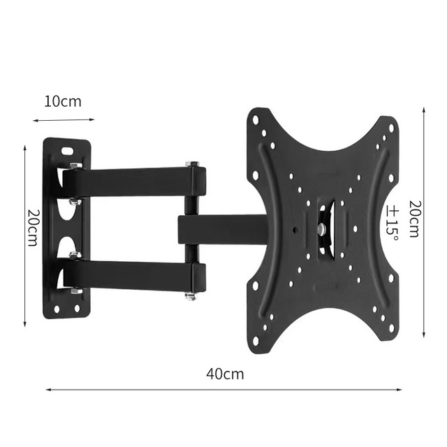 Fixed Full Motion Low Profile Ultra Thin TV Bracket for 70-Inch LED LCD Flat Screen 40kg Load Capacity Flush Wall Mount Space