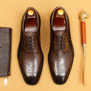 Chaussures en cuir très demandées, style anglais, brogues d'affaires, cuir de vache, fabrication artisanale, chaussures Oxford formelles pour hommes, best-seller - Product Image 4