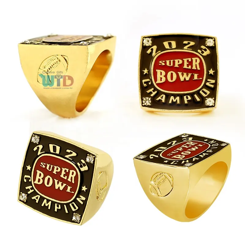 Custom Logo Sport Championship Ring Player Name and Number High-quality Football Basketball Super Bowl Sport Ring
