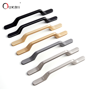 Oukali-tiradores modernos para puerta de armario, manija de 224mm, color negro mate, para cocina, armario, ventana, cajón - Product Image 1