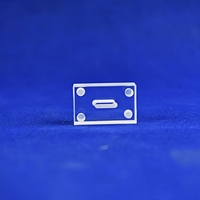 Plaque microfluidique en quartz poli de haute pureté, résistante aux hautes températures, pour l'utilisation en laboratoire de semi-conducteurs et biochimie
