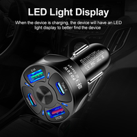 Chargeur de voiture USB-C rétractable ultra-rapide Type C 4-en-1 Ports de charge multiples Charge PD Mobile Chargeur de téléphone de voiture 4-en-1