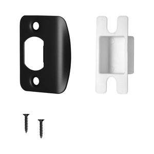 Placa de Acero Inoxidable Negra Mate Ajustable para <span class=keywords><strong>Puerta</strong></span> <span class=keywords><strong>Interior</strong></span>, <span class=keywords><strong>Pestillo</strong></span> de Refuerzo de Seguridad con 3 Llaves, 60-70 mm, Duradero y Fácil de Instalar - Product Image 1