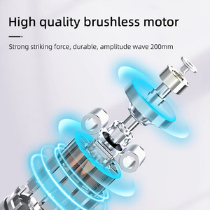 Pistolet de massage thermique sans balais puissant à 4 vitesses, 25 kg de force de poussée, rechargeable, pour la récupération sportive (OEM/ODM) - Product Image 3