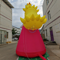 5m de haut géant gonflable princesse dessin animé gonflable fille mascotte usine gonflable pêche princesse Mario dessin animé ballons