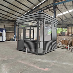 Poste de sécurité en acier préfabriqué, design incurvé, structure légère soudée pour entrée de campus ou usine - Product Image 2