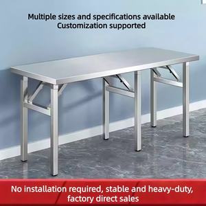 <span class=keywords><strong>Table</strong></span> <span class=keywords><strong>pliante</strong></span> en acier inoxydable, <span class=keywords><strong>table</strong></span> de travail portable, <span class=keywords><strong>table</strong></span> de barbecue, restaurant, étal, <span class=keywords><strong>marché</strong></span> de nuit, personnalisation en plein air - Product Image 3