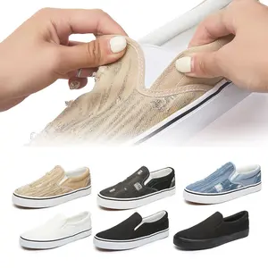 High Quality Custom Logo Canvas Shoes Classic Vulcanized Slip-On Walking Canvas Trendy Casual For Men