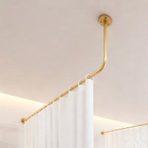 Wrought Iron U-shaped Curtain Rods Health Clinic Therapy <b>Beds</b> Minimalist Beauty <b>Beds</b> Partition Curtains Fabric Curtains - Product Image 3