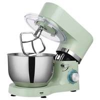Robot de cuisine, mélangeur électrique, avec pot de 5,5 l et 6,2l l, en acier inoxydable, pour gâteau, nourriture