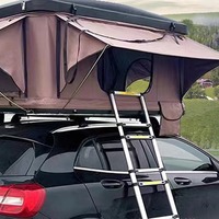 Tente de toit gonflable automatique avec coque en nid d'abeille en aluminium, tissu Oxford 210D, utilisation quatre saisons, tapis en mousse inclus, prête pour les intempéries