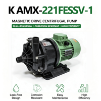 Pompe centrifuge à entraînement magnétique en plastique ETFE+CF K AMX-221FESSV-1, résistante à la corrosion acide et alcaline, pour l'industrie du traitement de surface