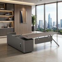 Meja Kantor Kayu Modern dengan Lift Eksekutif dan Penyimpanan untuk Gedung Perkantoran