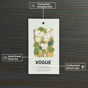 ป้ายเสื้อผ้าหรูหราจากกระดาษรีไซเคิล ป้ายแขวนแบบนูนลายตามสั่ง ป้ายแขวนเสื้อผ้าจากกระดาษแข็งชนิดพิเศษ และป้ายเสื้อผ้าแบรนด์เนม - Product Image 5