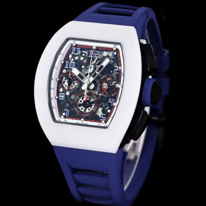2026 Light Luxury High-<b>End</b> 011 Tonneau Ceramic Dial Titanium Chronograph Mechanical Movement Sport Rubber 20mm Men's Fashion - Product Image 2