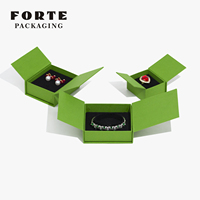Boîte à bijoux à double porte magnétique avec couvercle rabattable, couleur personnalisée, design tendance, vente en gros pour emballage cadeau