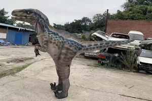 Hecho a mano hacer sonidos divertido humano dentro Cosplay Velociraptor disfraz película miedo dinosaurio disfraz trajes Dino - Product Image 2