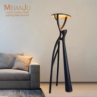 Lampe sur pied en fibre de verre sculpturale nordique moderne, LED haute luminosité, installation facile, 3000K/4000K/6500K, décoration artistique, lumière sur pied