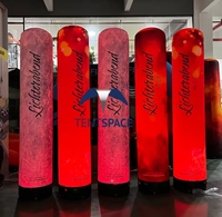 Panneaux publicitaires d'extérieur Éclairage personnalisé Tube étanche à l'air 3m 4m Éclairage LED promotionnel Colonne gonflable