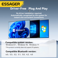 Adaptateur Dongle Bluetooth 6.0 5.4 5.3 ESSAGER ES-BT16 Émetteur-Récepteur Sans Fil USB pour Ordinateur Portable et Haut-parleur
