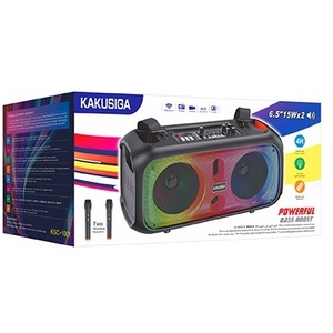Altavoz Portátil KAKUSIGA 2x6.5 30W con Luz LED, Bluetooth, USB, Tarjeta SD KSC-1001 - Product Image 2