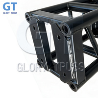 Glory Truss Segments de treillis en aluminium noir Thomas Tomcat Box Truss 12 pouces 300 mm 305 mm pour éclairage de scène, treillis à boulons