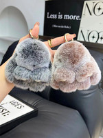 Boneka Bulu Kelinci Rex Lucu Tas Mini Kelinci Kecil Mainan Plush Hiasan Gantung Sporty Empat Musim