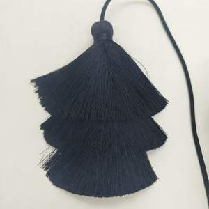 Sjzmm Super <span class=keywords><strong>épaisse</strong></span>ur 3 couches glands 15cm grande <span class=keywords><strong>frange</strong></span> de glands en soie pour la décoration de fête pour la fabrication de bijoux - Product Image 3