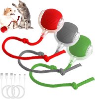 Mainan Bola Pintar Berputar Interaktif untuk Hewan Peliharaan, Bola Berputar Tahan Lama untuk Kucing dan Anak Kucing, Aktivitas Bermain di Dalam Ruangan, Pelatihan, dan Penggunaan Sehari-hari