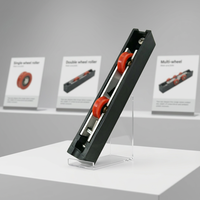 Rouleau à rainure en nylon rouge anti-usure, poulie de fenêtre coulissante pour boîtier de porte coulissante en aluminium