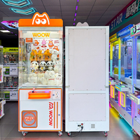 Machine à griffes commerciale en métal personnalisée en usine, console de jeu d'arcade, grue à cadeaux et peluches, accepteur de billets anglais, jeu d'arcade à pièces Naughty