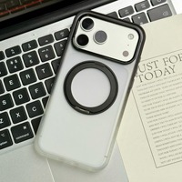 Étui de protection magnétique rotatif avec béquille pour iPhone 18 17 16 – Dégradé givré, antichoc, anti-rayures – Vente en gros OEM