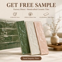 Carrelage mural en céramique 3D ondulé, artisanal, émeraude olive blush, pour café, restaurant, hôtel, mur d'accentuation, commande par conteneur