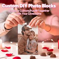 Cadre photo personnalisé en plastique, puzzle DIY, jouet romantique, décoration de bureau à domicile, cadeaux d'anniversaire, de Saint-Valentin, pour lui