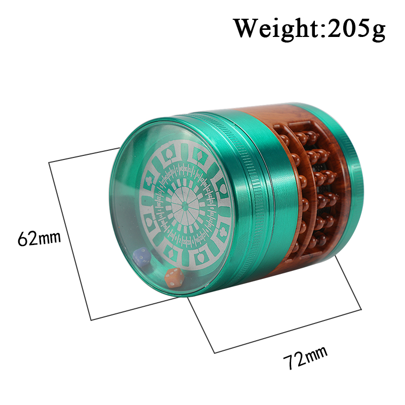 Futeng Dice Herb Grinders - Premium 62mm Zinc Alloy