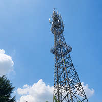 Mât d'antenne radio VHF à micro-ondes autoportant à quatre poteaux en acier galvanisé à chaud pour tour de télécommunication
