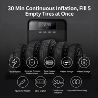 Compresseur d'air portable 70mai Lite pour pneus de voiture, gonflage rapide, outil multifonctionnel pour véhicule