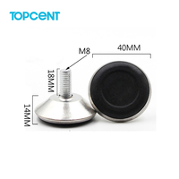 TOPCENT M6 M8 vis à boulon fileté personnalisée pieds de meubles pieds de nivellement réglables pour cuisine salle à manger salle de bain acier Nylon