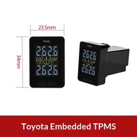 Capteur TPMS Toyota Honda avec système de surveillance de la pression des pneus d'alarme à affichage LCD numérique intégré