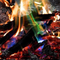 Fournisseurs de fêtes Décorations d'Halloween Bois Brûlant Couleurs Brillantes Poudre de Feu Magique Flammes de Cheminée Artificielle Flamme Colorée