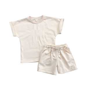 Ensemble de 2 pièces pour bébé en coton personnalisé, pull court d'été pour enfants - Product Image 5