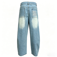 Jeans droits personnalisés résistants à la décoloration pour femmes, style décontracté streetwear
