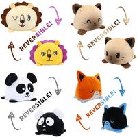 Peluche réversible personnalisée, orange arc-en-ciel, kawaii, jouet sensoriel anti-stress, peluche à retourner